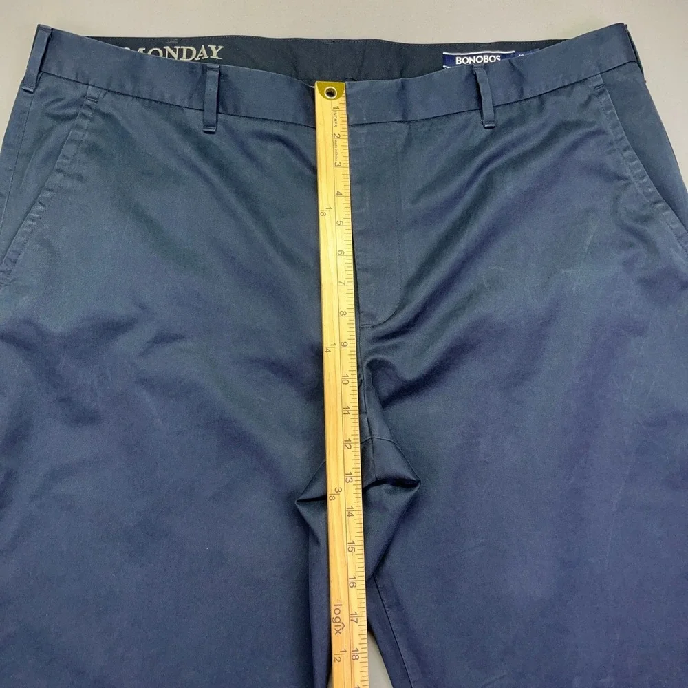 Bonobos Monday Dress Pants Straight‎ Fit Chinos Blue Cotton Blend Sz 40 Golf